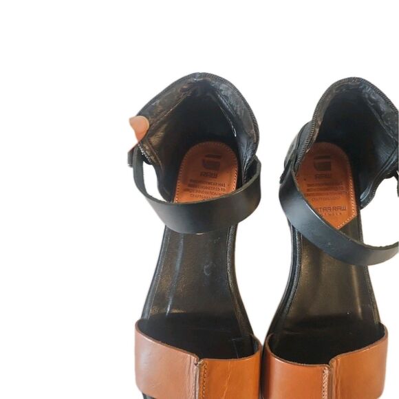 G Star Raw Brown and Black Sandals - Picture 4 of 7
